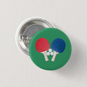 Badge Rond 2,50 Cm Ping Pong Paddles et Balls