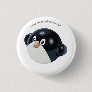 Badge Rond 2,50 Cm Pingouin d'adjectif d'objet