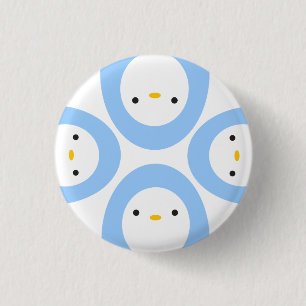 Badge Rond 2,50 Cm Pingouins semi-transparents