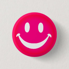 BADGE ROND 2,50 CM PINK SMILEY
