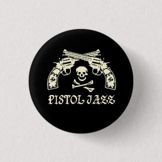 BADGE ROND 2,50 CM PISTOL JAZZ ロゴ缶バッヂ