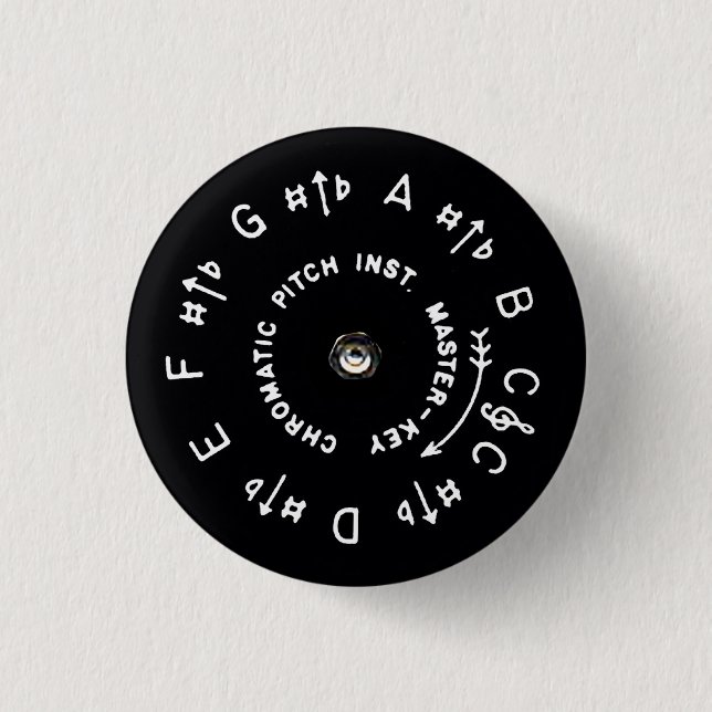 Badge Rond 2,50 Cm Pitchpipe noir petit (Devant)