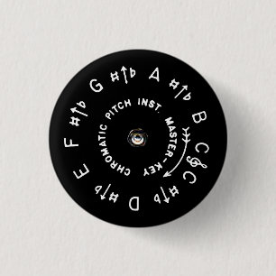 Badge Rond 2,50 Cm Pitchpipe noir petit