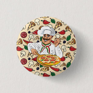 Badge Rond 2,50 Cm Pizza