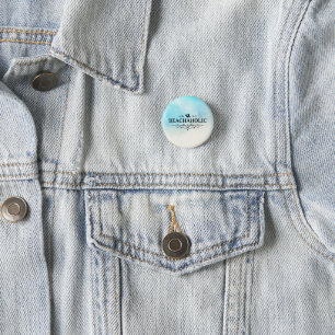 Badge Rond 2,50 Cm Plageaholique Aquarelle Plage
