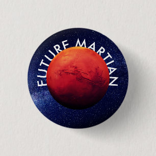 Badge Rond 2,50 Cm Planète Mars Futur Mars Voyage spatial martien