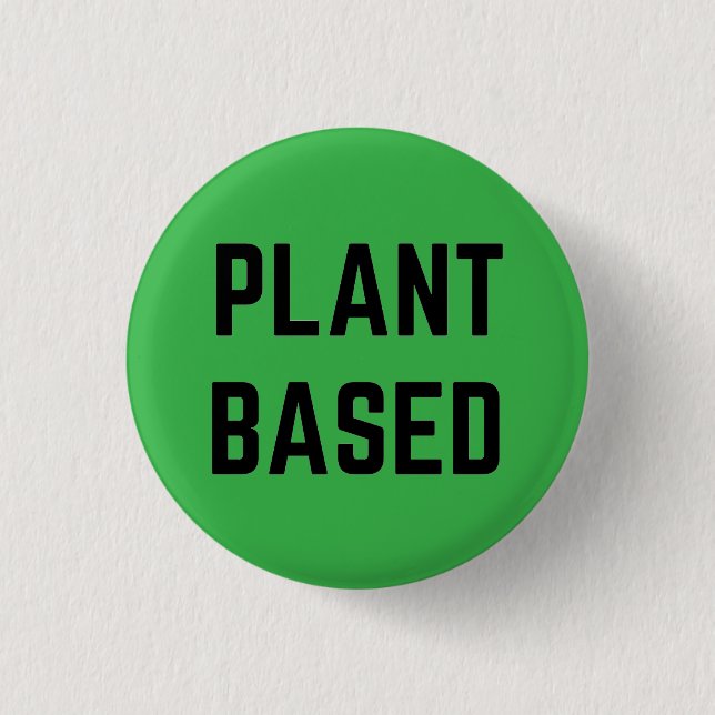 Badge Rond 2,50 Cm Plant Based Vegan (Devant)