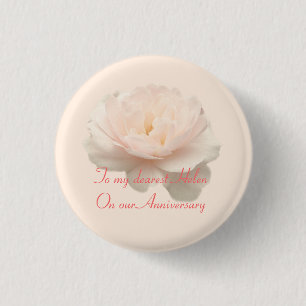 Badge Rond 2,50 Cm Plaque rose blanche et rose