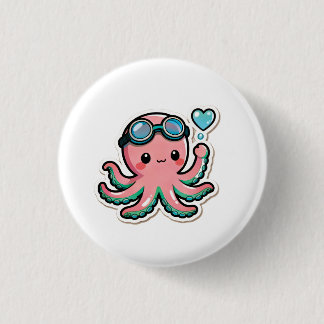 Badge Rond 2,50 Cm Plongée Kawaii