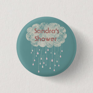 Badge Rond 2,50 Cm Pluie de bleu fait sur commande de bouton d'invit