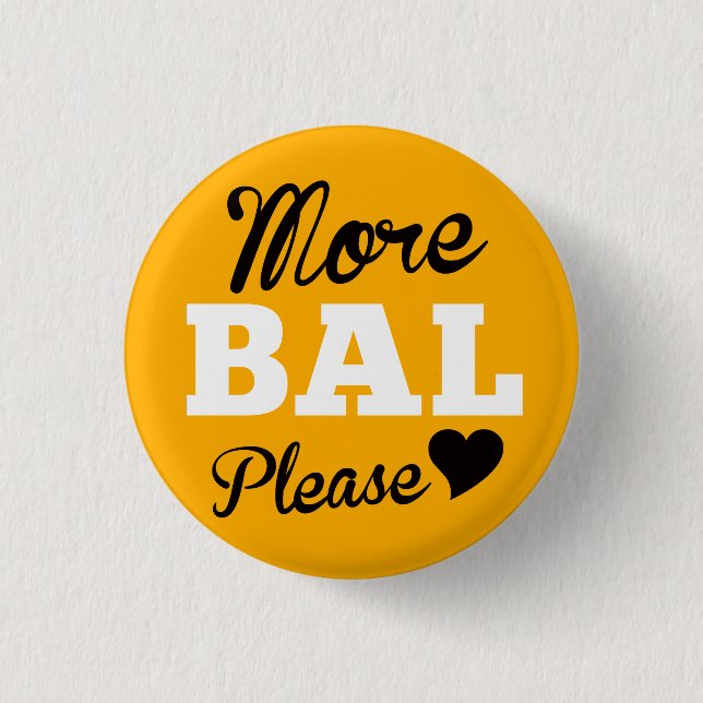 Badge Rond 2,50 Cm Plus de Balboa satisfont, canari (Devant)