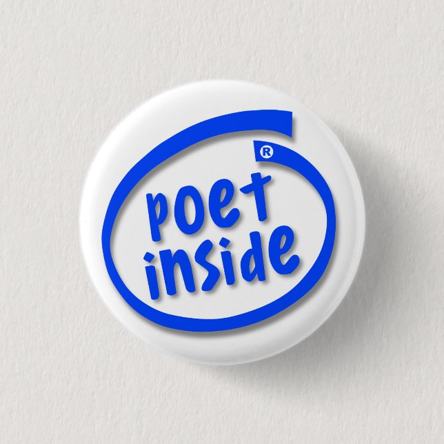 Badge Rond 2,50 Cm Poète à l'intérieur (Devant)