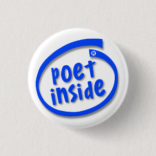Badge Rond 2,50 Cm Poète à l'intérieur