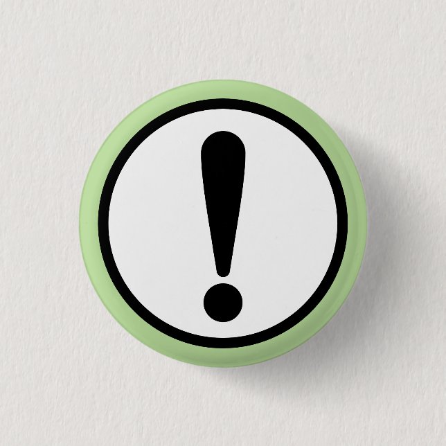 Badge Rond 2,50 Cm Point d'exclamation (Devant)