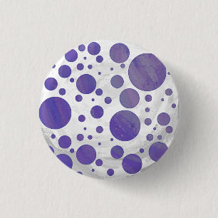 Badge Rond 2,50 Cm Pointe Polka Smear Blueberry