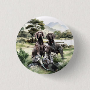 Badge Rond 2,50 Cm Pointeur à poils courts allemand