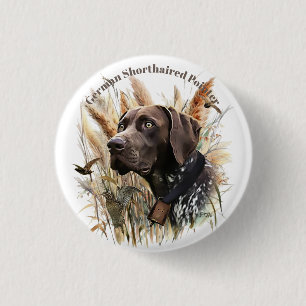 Badge Rond 2,50 Cm Pointeur à poils courts allemand