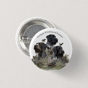 Badge Rond 2,50 Cm Pointeur À poils durs allemand