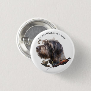 Badge Rond 2,50 Cm Pointeur À poils durs allemand