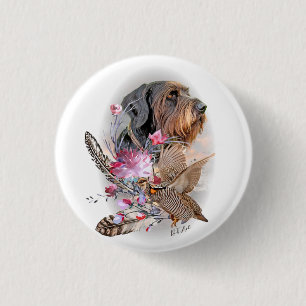 Badge Rond 2,50 Cm Pointeur À poils durs allemand