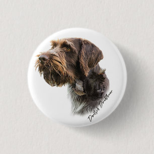 Badge Rond 2,50 Cm Pointeur À poils durs allemand
