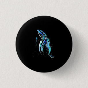 Badge Rond 2,50 Cm Poison de Whale Swimming Diving