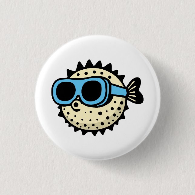 Badge Rond 2,50 Cm Poisson (Devant)