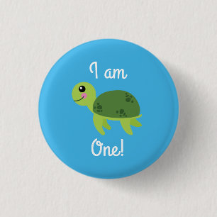 Badge Rond 2,50 Cm Poisson Anniversaire sous la mer