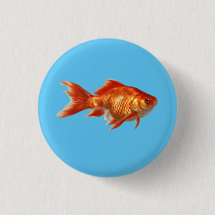 Badge Rond 2,50 Cm Poisson d'or