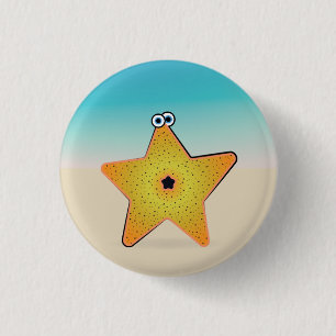 Badge Rond 2,50 Cm Poisson étoilé