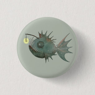 Badge Rond 2,50 Cm Poisson-pêcheur