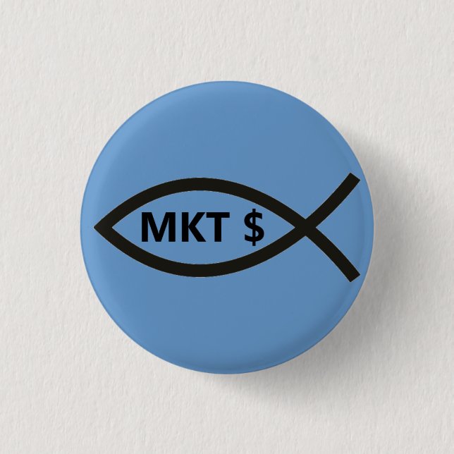 Badge Rond 2,50 Cm Poissons de prix du marché (Devant)