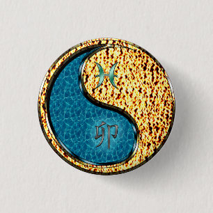 Badge Rond 2,50 Cm Poissons & Lapin de Feu