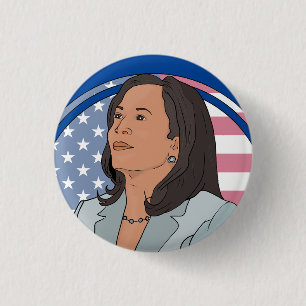 Badge Rond 2,50 Cm Politique Kamala Harris