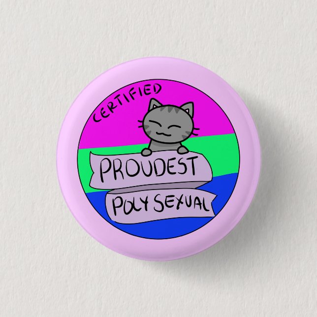 Badge Rond 2,50 Cm Polysexual le plus fier (Devant)