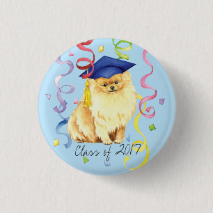 Badge Rond 2,50 Cm Pomeranian Graduate