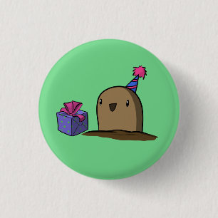 Badge Rond 2,50 Cm Pomme de terre d'anniversaire