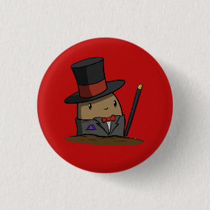 Badge Rond 2,50 Cm Pomme de terre de smoking