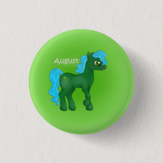 Badge Rond 2,50 Cm Poney de pierre porte-bonheur août/Peridot