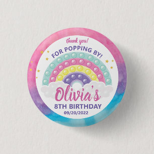 Badge Rond 2,50 Cm Pop It Fidget fête d'anniversaire