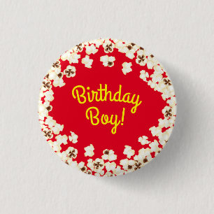 Badge Rond 2,50 Cm Popcorn Anniversaire de la fête du cinéma