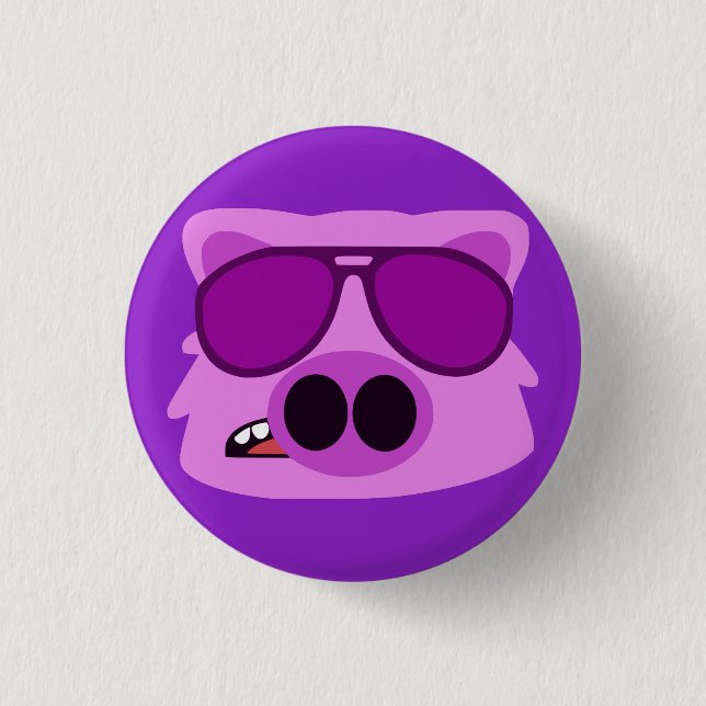 Badge Rond 2,50 Cm Porc sauvage (Devant)