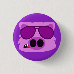 Badge Rond 2,50 Cm Porc sauvage