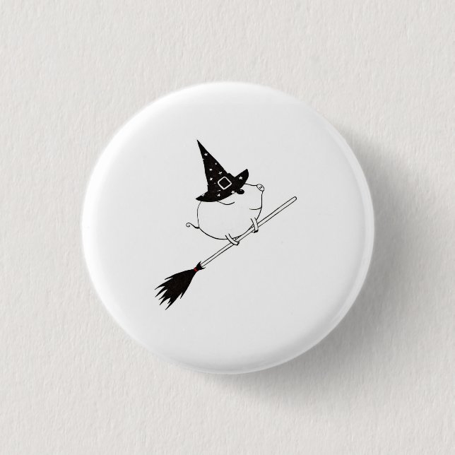 Badge Rond 2,50 Cm Porcin Halloween ! (Devant)