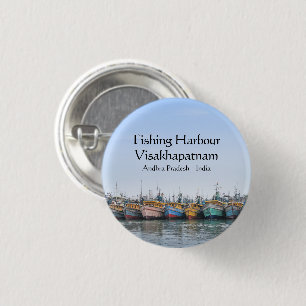 Badge Rond 2,50 Cm Port de pêche Vizag
