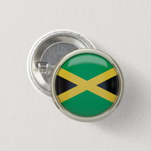 Badge Rond 2,50 Cm Porte - clé du drapeau jamaïcain