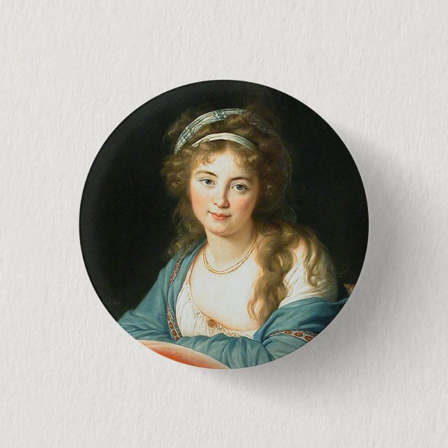 Badge Rond 2,50 Cm Portrait de la Dame française (Devant)