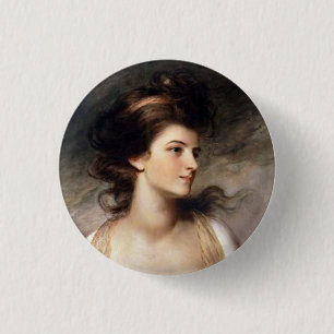 Badge Rond 2,50 Cm Portrait de la Dame française