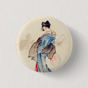 Badge Rond 2,50 Cm Portrait de la femme de Katsushika Hokusai