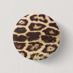 Badge Rond 2,50 Cm Pots de fourrure de léopard